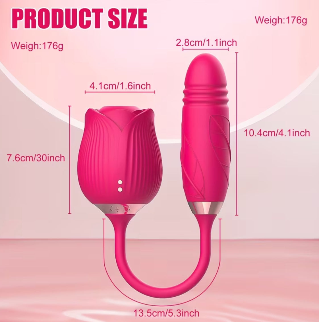 Flor UltraX - 2 en 1 Estimulación Para Clítoris y Penetración