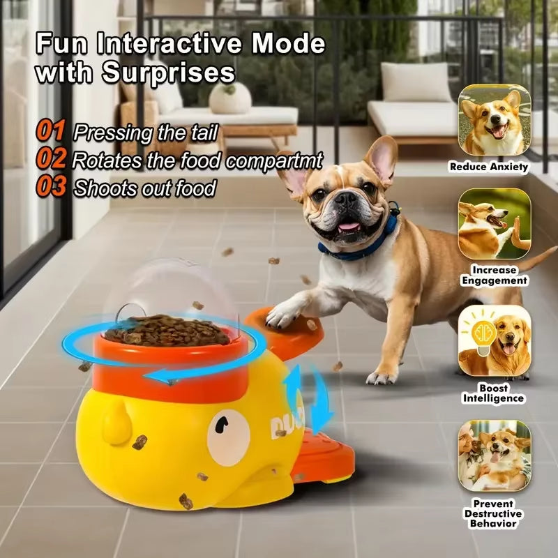 Feeders for Dogs Supplies Pet Intelligence Exercise Cartoon Little Yellow Duck Shape Interactive Dog Toy Anti-Slip Design Toys