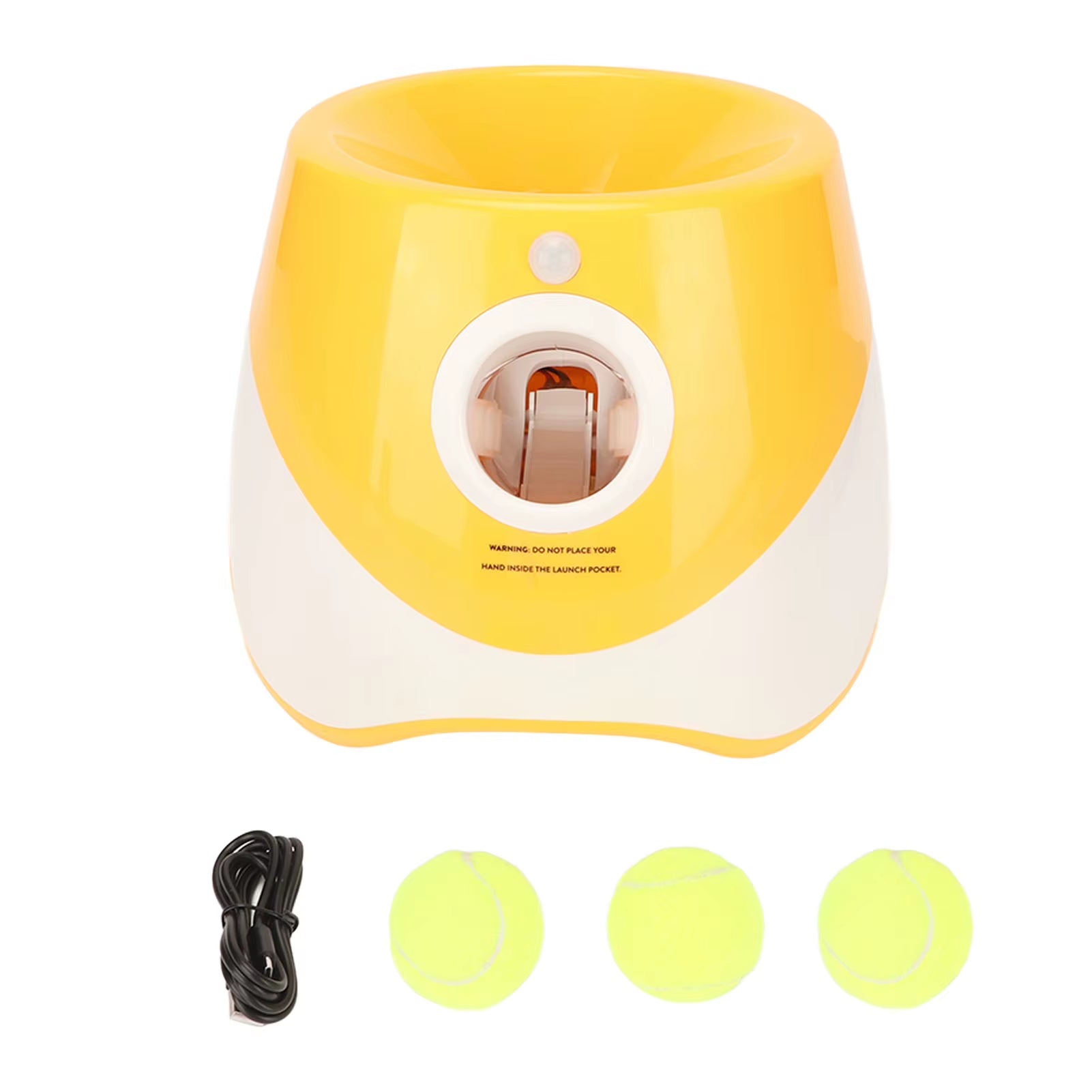 Dog Automatic Ball Launcher Rechargeable 3 Modes Built in 2200Mah Rechargeable Interactive Indoor Outdoor Pet Ball Thrower