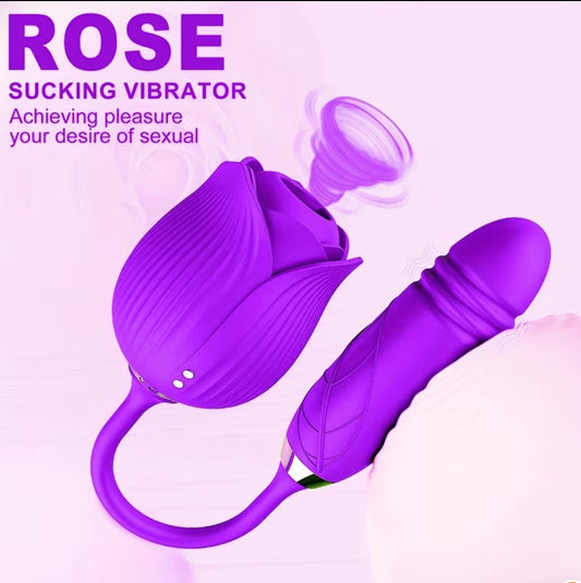 Flor UltraX - 2 en 1 Estimulación Para Clítoris y Penetración