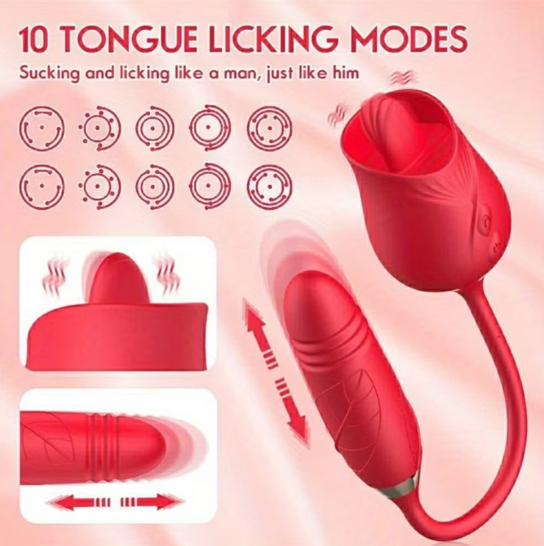 Flor IntensaX - 2 en 1 Estimulación Para Clítoris y Penetración