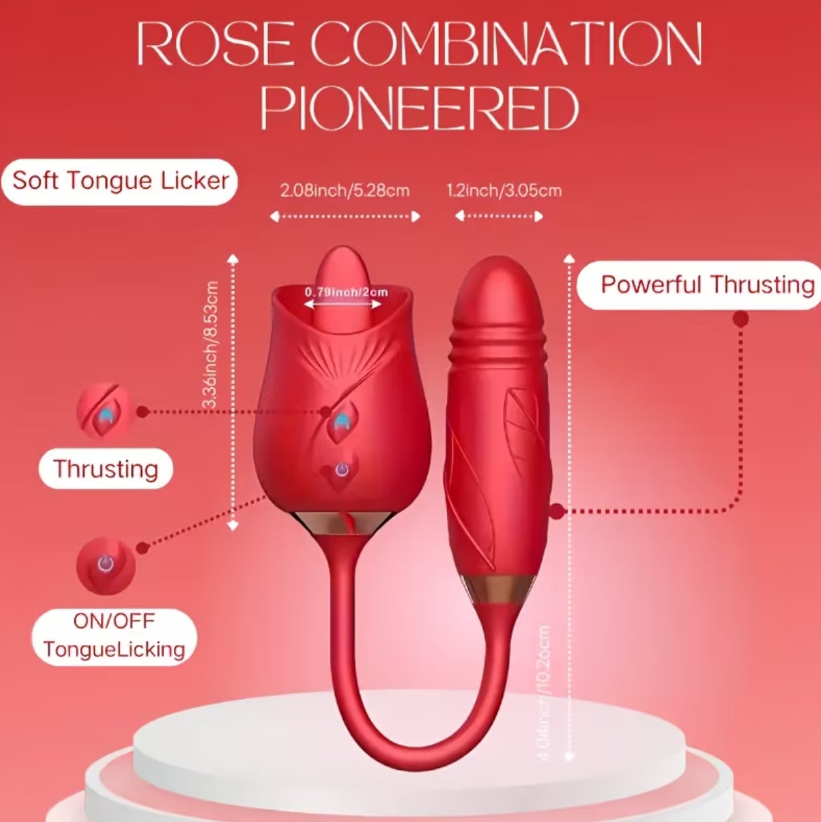 Flor IntensaX - 2 en 1 Estimulación Para Clítoris y Penetración