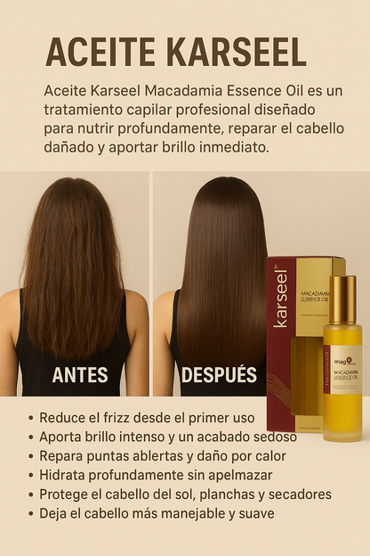 Aceite Karseel – Reparación Profunda y Brillo Instantáneo