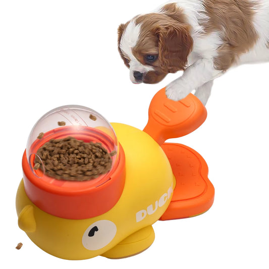 Feeders for Dogs Supplies Pet Intelligence Exercise Cartoon Little Yellow Duck Shape Interactive Dog Toy Anti-Slip Design Toys